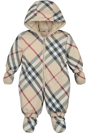 Burberry Tuta da neve imbottita a quadri