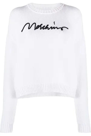 Moschino Maglione a coste con ricamo