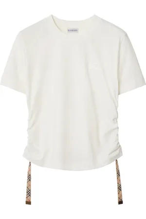 Burberry T-shirt con bordo a quadri