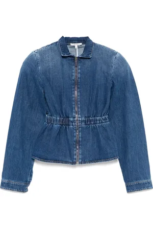 Nensi Dojaka Giacca denim con arricciatura