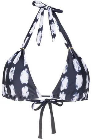 Lenny Niemeyer Top bikini a triangolo con stampa geometrica
