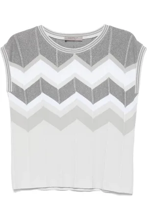 D.EXTERIOR Gilet in maglia con motivo chevron