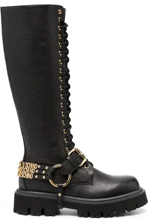 Moschino Stivali con placca logo