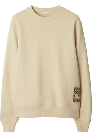 Burberry Felpa in cotone con applicazione a quadri