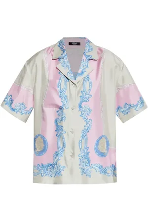 VERSACE T-shirt in seta con stampa Medusa