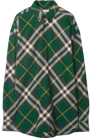 Burberry Camicia a quadri con ricamo