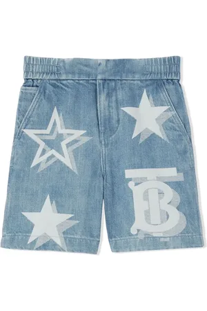 Burberry Shorts denim con stampa