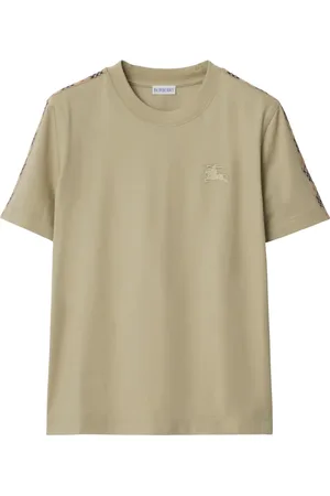 Burberry T-shirt con logo ricamato