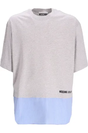 Moschino T-shirt bicolore con stampa