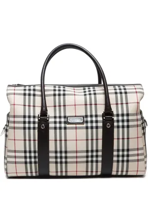 Burberry Borsa tote Nova Check Boston anni 2000