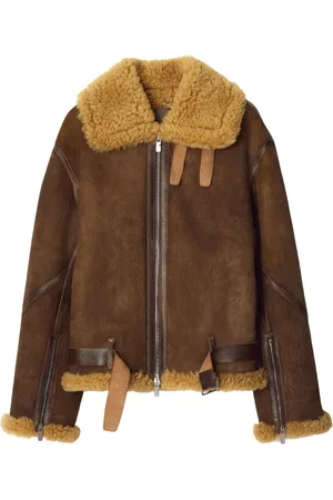 Burberry Giacca con bordo in shearling