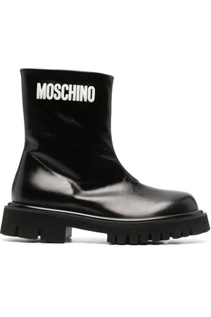 Moschino Stivali con cuoio goffrato