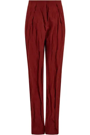 Salvatore Ferragamo Pantaloni con effetto stropicciato