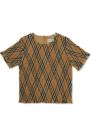 Burberry T-shirt a quadri con ruches