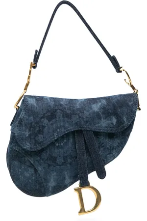 Dior Borsa a spalla Saddle in denim con fantasia tie dye 2018