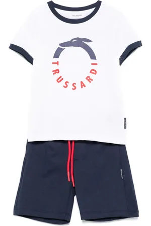 Trussardi Set con shorts e logo