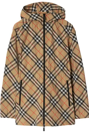 Burberry Cappotto Nova Check con cappuccio