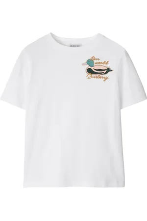 Burberry T-shirt con stampa sul petto