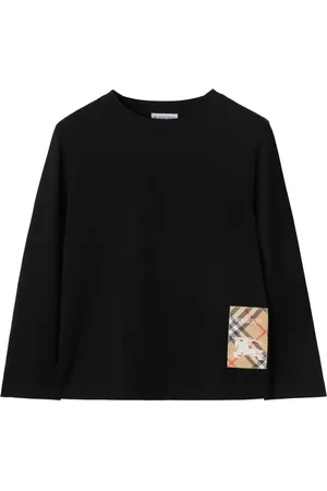Burberry T-shirt con applicazione Vintage Check