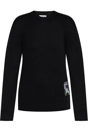 Burberry Maglione in lana con applicazione logo