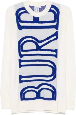 Burberry Maglione in lana con logo a intarsio