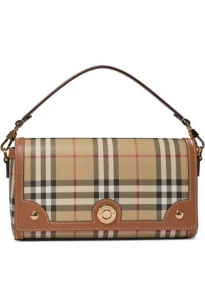 Burberry Borsa a spalla Vintage Check con placca logo
