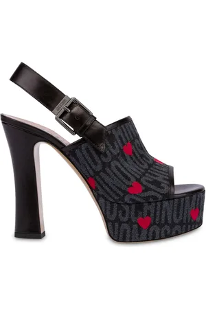 Moschino Sandali denim con logo