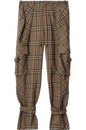 Burberry Pantaloni a vita alta in seta