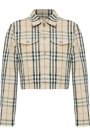 Burberry Giacca crop a quadri