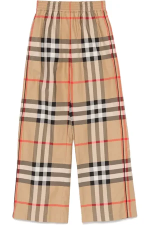 Burberry Pantaloni in cotone con motivo Vintage Check