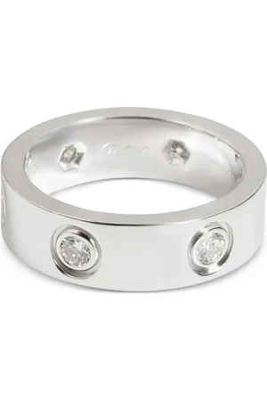 Cartier Anello Love in oro bianco 18kt e diamanti