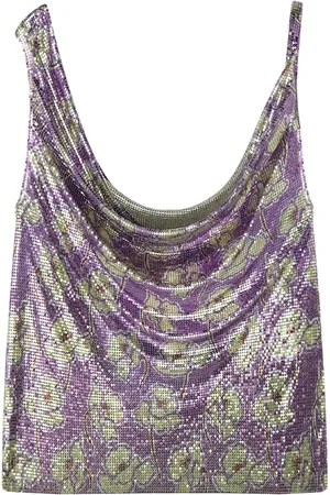 VERSACE Top con scollo drappeggiato