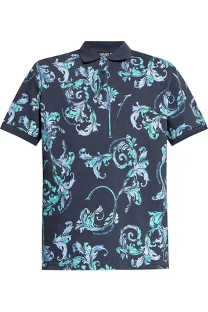 VERSACE Polo con stampa Barocco
