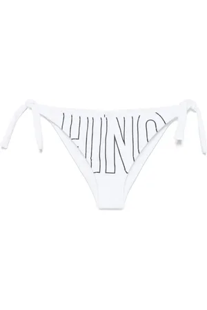 Moschino Slip bikini con logo in gomma