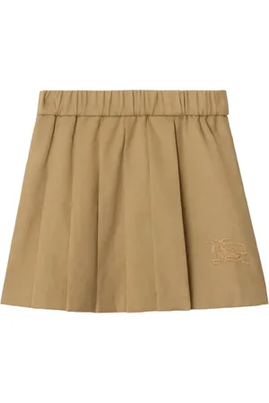 Burberry Gonna plissettata con motivo ricamato
