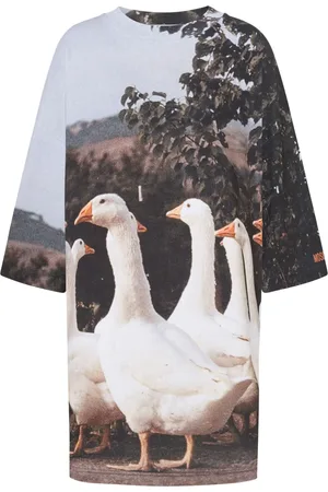 Moschino Abito corto con motivo oca