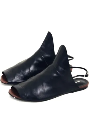 Gloria Coelho Sandali in pelle con suola piatta