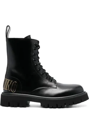 Moschino Stivaletti con logo goffrato