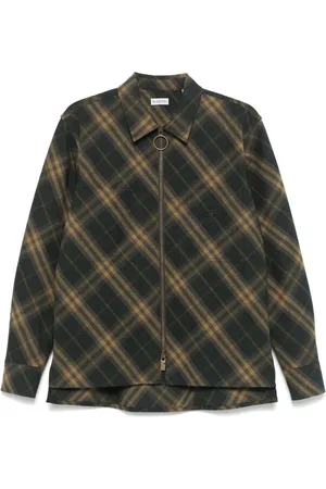 Burberry Giacca-camicia a quadri con cappuccio