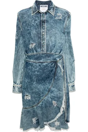 Moschino Abito denim con effetto vissuto