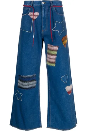 Marni Jeans a gamba ampia con applicazione