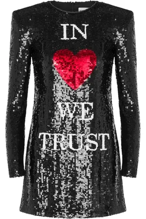 Moschino Abito corto In Love We Trust con paillettes