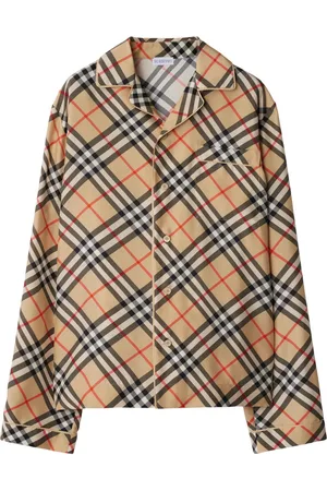 Burberry Top pigiama con stampa Vintage Check