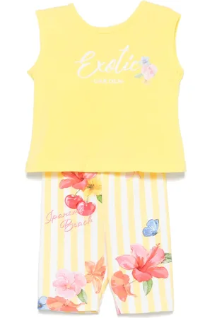 Lapin House Set top e shorts a fiori