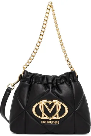 Moschino Borsa a tracolla con placca logo
