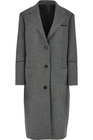 Salvatore Ferragamo Cappotto monopetto a quadri