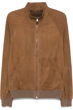 corneliani Giacca in pelle scamosciata