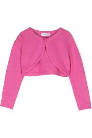 MONNALISA Cardigan crop con intarsio