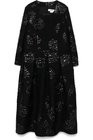 Comme des Garçons Abito midi in broccato a fiori
