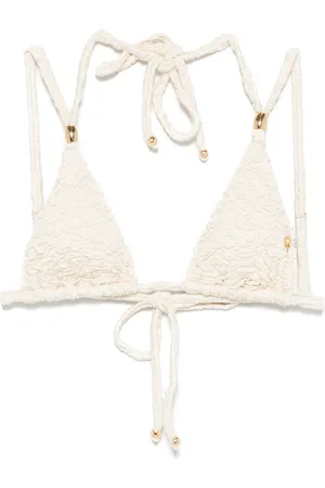 PATBO Top bikini con motivo papillon jacquard